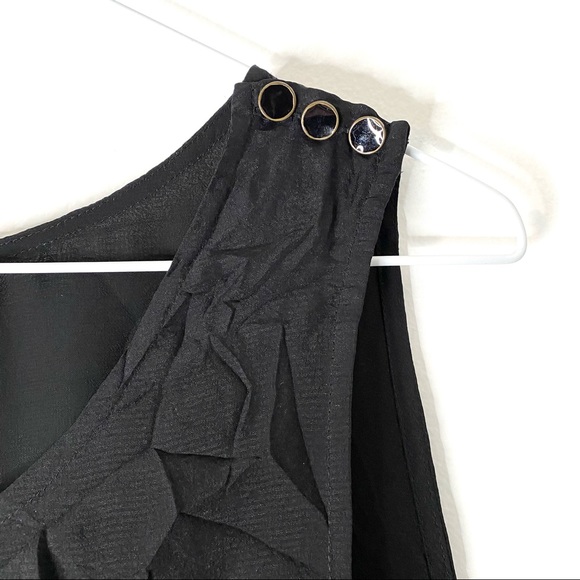 J. Crew Silk Tiered Black Sleeveless Top - Picture 2 of 7